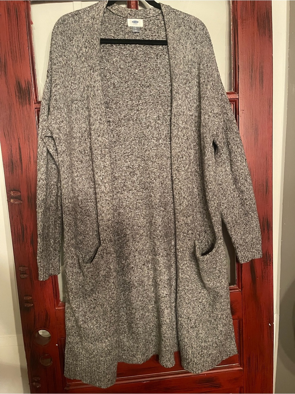 Old Navy Heather Gray Open-Front Duster Cardigan